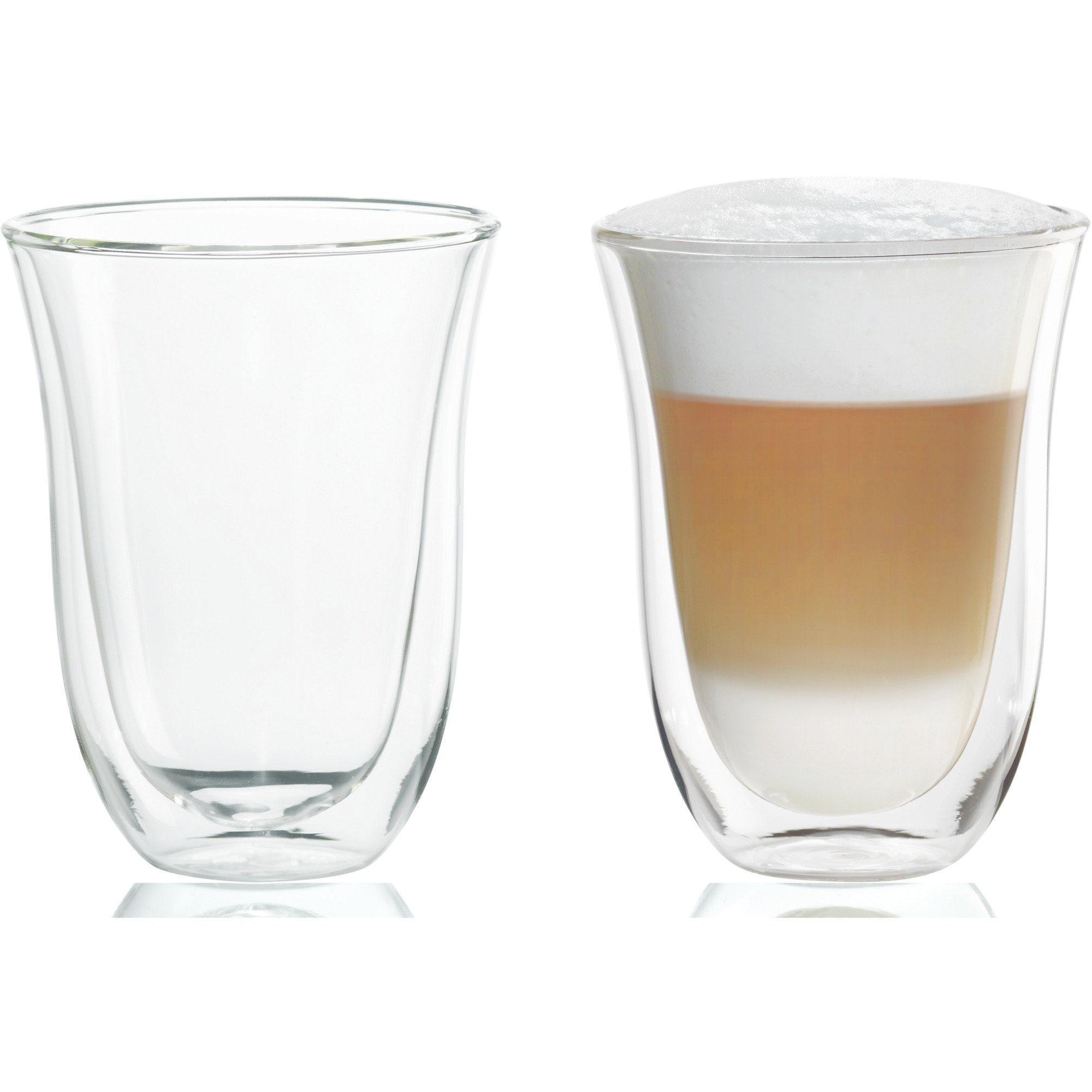 DeLonghi Latte Macchiato Gläser 2er Set Glas transparent