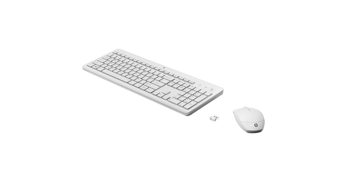 HP 230 Wireless-Maus und -Tastatur, weiß, DE-Layout Desktop-Set