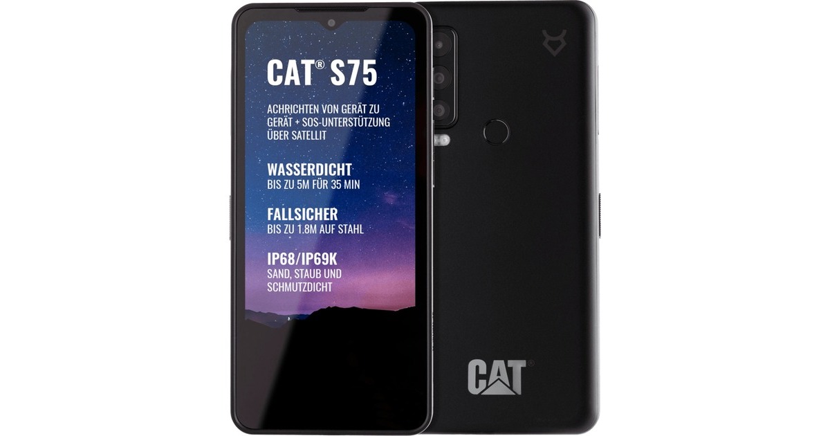 CAT S75 128 GB Schwarz Dual SIM 128 Schwarz Ja Outdoor Smartphone