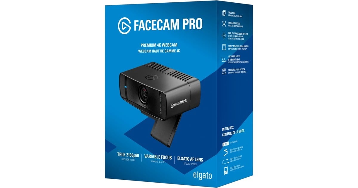 Webcam schwarz Facecam Elgato Pro,