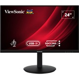 ViewSonic VG2409U-2, LED-Monitor 61 cm (24 Zoll), schwarz (matt), FullHD, IPS, USB Hub, USB-C, RJ45, 100Hz Panel