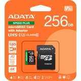 ADATA SPEED PLUS microSDXC 256 GB, Speicherkarte UHS-I U3, Class 10, V30, A2