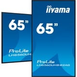 iiyama ProLite LH6560UHS-B2AG, Public Display schwarz (matt), UltraHD/4K, VA, Lautsprecher,