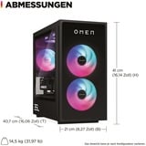 OMEN 35L Gaming Desktop GT16-0075ng, Gaming-PC schwarz, Windows 11 Home 64-Bit