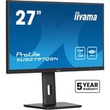 iiyama ProLite XUB2797QSN-B2, LED-Monitor 68.5 cm (27 Zoll), schwarz (matt), QHD, IPS, Adaptive Sync, USB-C Dock, RJ 45, 100Hz Panel