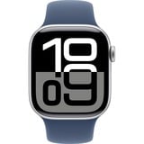 Apple Watch Series 10, Smartwatch silber, Aluminium, 42 mm, Sportarmband Denim S/M