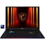 MSI Raider 18 HX AI A2XWJG-074, Gaming-Notebook schwarz, Intel® Core™ Ultra 9 285HX, NVIDIA GeForce RTX 5090, 64 GB DDR5, 4 TB (2 TB SSD & 2 TB SSD), Windows 11 Home 64-Bit