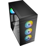 Sharkoon Rebel C50 RGB, Tower-Gehäuse schwarz, Gehärtetes Glas