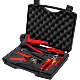 KNIPEX Werkzeugkoffer Photovoltaik, für Solar-Steckverbinder MC4, Werkzeug-Set schwarz, 7-teiliges Sortiment, für Kabel bis 10mm²