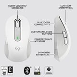 Logitech Signature M650 L Wireless, Maus weiß, Größe L, Chromebook zertifiziert