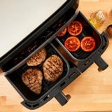 Tefal Doppel-Heißluftfritteuse Dual Easy Fry & Grill edelstahl/schwarz, 2.700 Watt, 2 Körbe 5,2 Liter + 3,1 Liter	