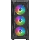 Aerocool Falcon A-BK-v2 , Tower-Gehäuse schwarz, Tempered Glass