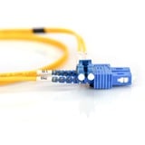 Digitus LWL Patchkabel, Duplex, LC > SC Stecker, Singlemode OS2 gelb, 2 Meter