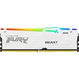 Kingston FURY DIMM 16 GB DDR5-6400, Arbeitsspeicher weiß, KF564C32BWEA-16, FURY Beast RGB, INTEL XMP, AMD EXPO