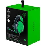 Razer BlackShark V2 X, Gaming-Headset grün/schwarz, 3,5 mm Klinke