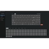 Keychron K1 Max, Gaming-Tastatur grau/orange, DE-Layout, Gateron Low Profile 2.0 Mechanical Brown, Hot-Swap, Aluminiumrahmen, RGB