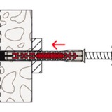 fischer Langschaftdübel DuoXpand 8x80 T hellgrau/rot, 50 Stück