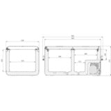 Dometic CFX3 95DZ, Kühlbox dunkelgrau/hellgrau