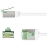 goobay Ultraflexibles Cat.8.1 Patchkabel slim, U/FTP weiß, 5 Meter, extrakurze Stecker