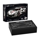 CaDA MASTER V12 Hypercar, Konstruktionsspielzeug grau, Maßstab 1:8, ferngesteuert