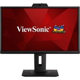 ViewSonic VG2440V Videokonferenzmonitor, LED-Monitor 60.5 cm (24 Zoll), schwarz (matt), FullHD, IPS, Webcam, Mikrofon, USB Hub