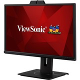 ViewSonic VG2440V Videokonferenzmonitor, LED-Monitor 60.5 cm (24 Zoll), schwarz (matt), FullHD, IPS, Webcam, Mikrofon, USB Hub