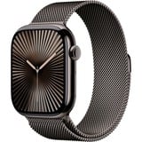 Apple Watch Series 10, Smartwatch Titan Natur, Titangehäuse, 46 mm, Sportarmband steingrau S/M, Cellular