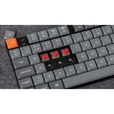 Keychron K13 Max, Gaming-Tastatur grau/orange, DE-Layout, Gateron Low Profile 2.0 Mechanical Red, Hot-Swap, Aluminiumrahmen, RGB