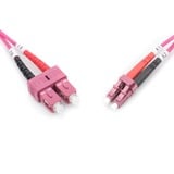 Digitus LWL Patchkabel, Duplex, LC > SC Stecker, Multimode OM4 hellviolett, 10 Meter