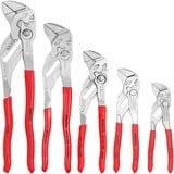 KNIPEX Zangenschlüssel-Set, 5-teilig, Zangen-Set rot, in Falttasche