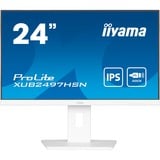 iiyama ProLite XUB2497HSN-W2, LED-Monitor 60.5 cm (23.8 Zoll), weiß (matt), FullHD, IPS, USB-C, RJ-45, 100Hz Panel