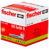 fischer Universaldübel UX 6x50 R hellgrau, 100 Stück