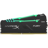 HyperX DIMM 16 GB DDR4-3200 Kit, Arbeitsspeicher schwarz, HX432C16FB3AK2/16, Fury Black RGB