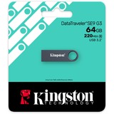 Kingston DataTraveler SE9 G3 64 GB, USB-Stick dunkelgrau, USB-A 3.2 Gen 1