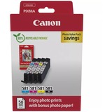 Canon Tinte Photo Value Pack CLI-581 inkl. 50 Blatt 10x15 Fotopapier