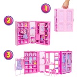 Mattel Barbie Traumkleiderschrank mit Puppe, Puppenmöbel 