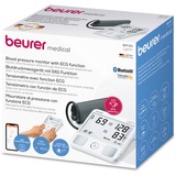 Beurer BM 93 Oberarm, Blutdruckmessgerät weiß, Bluetooth, integrierte EKG-Elektroden