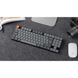 Keychron K13 Max, Gaming-Tastatur grau/orange, DE-Layout, Gateron Low Profile 2.0 Mechanical Brown, Hot-Swap, Aluminiumrahmen, RGB