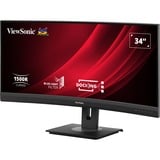 ViewSonic VG3456C, LED-Monitor 86.4 cm (34 Zoll), schwarz (matt), UWQHD; VA, Curved, USB-C, USB-Hub, 100Hz Panel