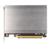DeLOCK PCI Express x16 Karte auf 4x intern NVMe M.2 Key, Schnittstellenkarte mit Kühlkörper und LED-Anzeige