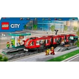 LEGO 60423 City Straßenbahn mit Haltestelle, Konstruktionsspielzeug 