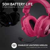 Logitech PRO X 2 LIGHTSPEED, Gaming-Headset magenta, USB, 3.5 mm, Bluetooth