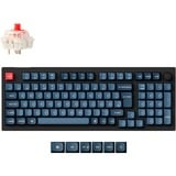 Keychron V5 Max, Gaming-Tastatur schwarz/blaugrau, DE-Layout, Gateron Jupiter Red, Hot-Swap, RGB