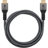 goobay Plus High-Speed-HDMI-Kabel mit Ethernet, 4K @ 60Hz grau, 15 Meter