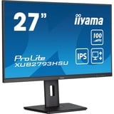 iiyama ProLite XUB2793HSU-B7, LED-Monitor 68.6 cm (27 Zoll), schwarz (matt), FullHD, IPS, ergonomischer Standfuß, USB-Hub, 100Hz Panel