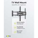 goobay TV-Wandhalterung Basic FULLMOTION (L) schwarz, für 94 - 178cm (37" - 70") Fernseher