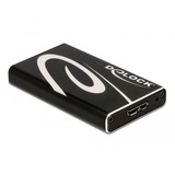 DeLOCK Externes Gehäuse SuperSpeed USB für mSATA SSD, Laufwerksgehäuse schwarz