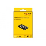 DeLOCK Externes Gehäuse SuperSpeed USB für mSATA SSD, Laufwerksgehäuse schwarz