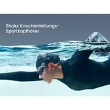 Shokz OpenSwim Pro, Kopfhörer rot/blaugrau, Blueooth, 32 GB Speicher für Musik