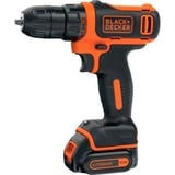 BLACK+DECKER Akku-Bohrschrauber BDODD12KA, 10,8Volt schwarz/orange, Li-Ionen Akku 1,5Ah, Koffer